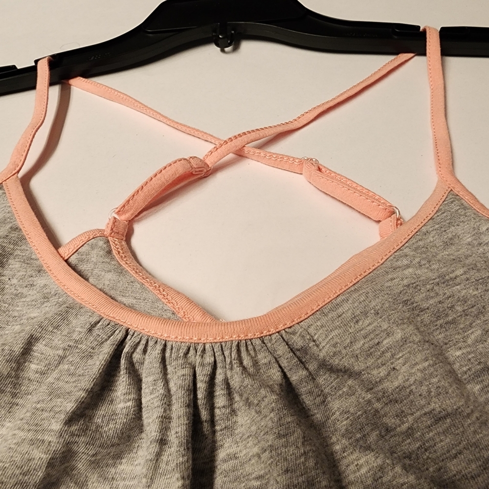 CALME X Johnny Was Night and Day Tank in Gray/Peach - Picture 6 of 9